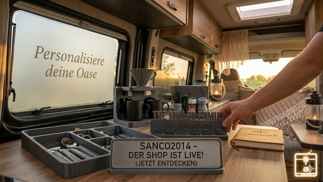 Es ist so weit: Unser Shop für 3D-Druck Camper-Gadgets ist offiziell eröffnet!