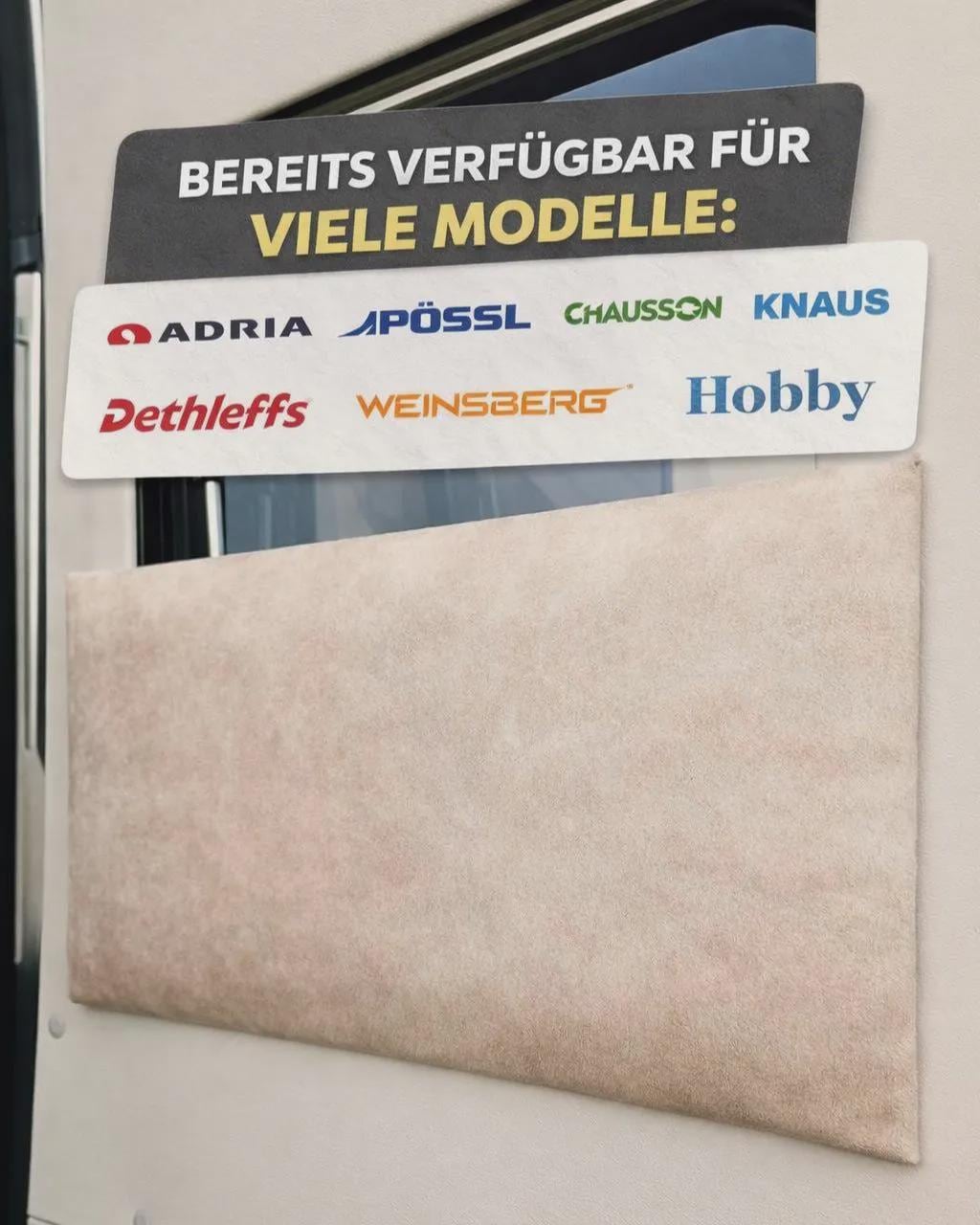 Plissee- und Fensterschutz Halterung Set | Campervan Kastenwagen | Pössl, Dethleffs, Knaus, Sunlight, Adria | Ducato, Boxer, Jumper, Movano