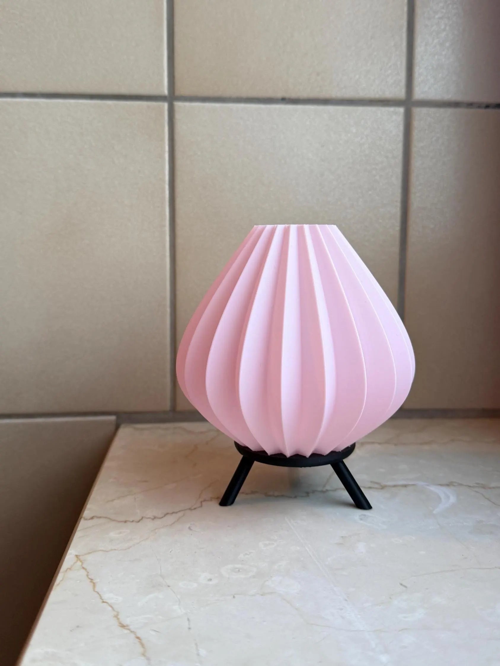SanGlow – Modulares LED-Teelicht / dekorative 3D-gedruckte Tischleuchte mit warmweiß flackernder LED, ca. 13 cm hoch, für Innenräume.
