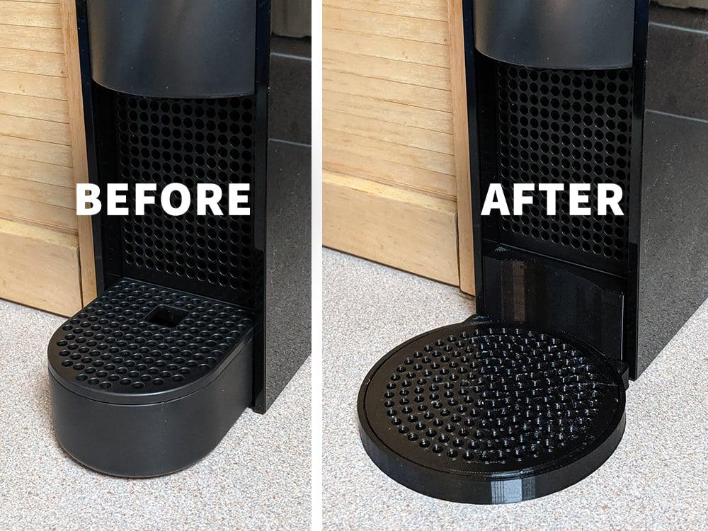 Tassenhalter / Kurz-Standfuß für Nespresso Essenza Mini von Krups – mehr Platz für große Tassen
