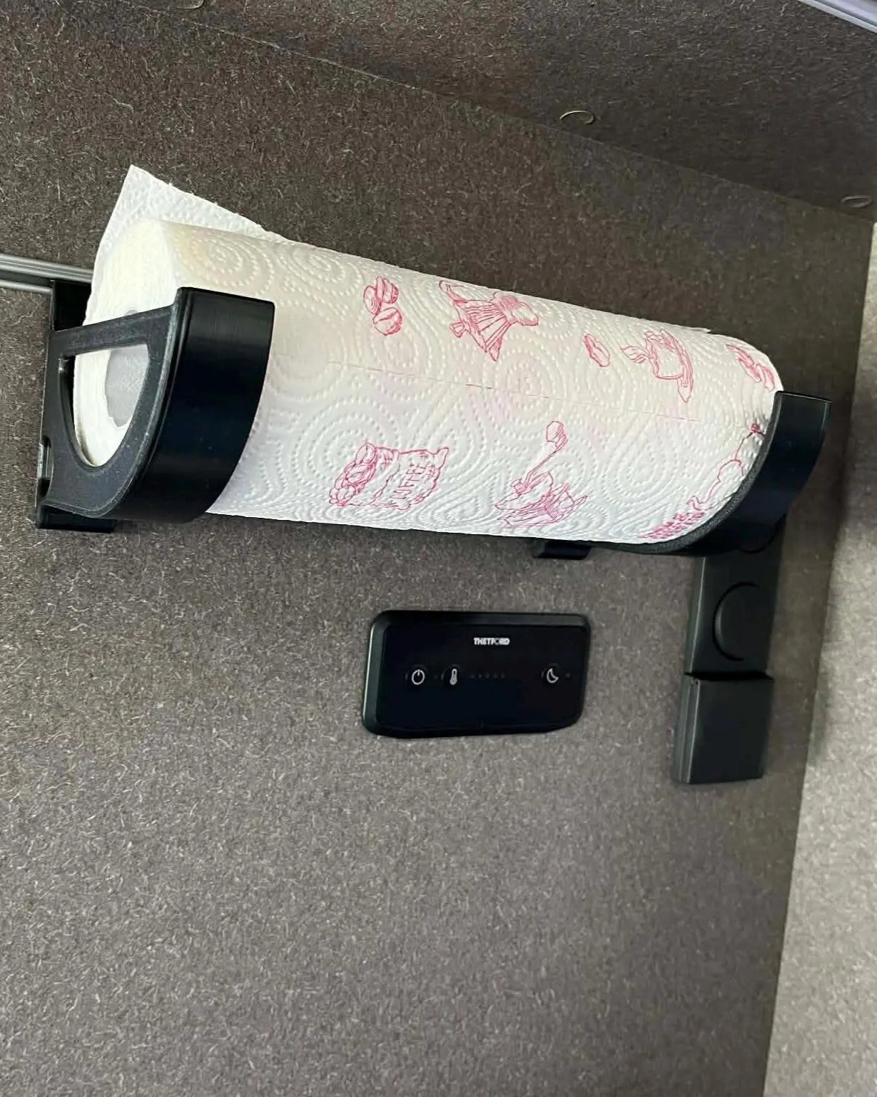 Papierrollenhalter zum Einhängen in die Häfele | Aluminiumleiste | Zewa Küchenrolle |