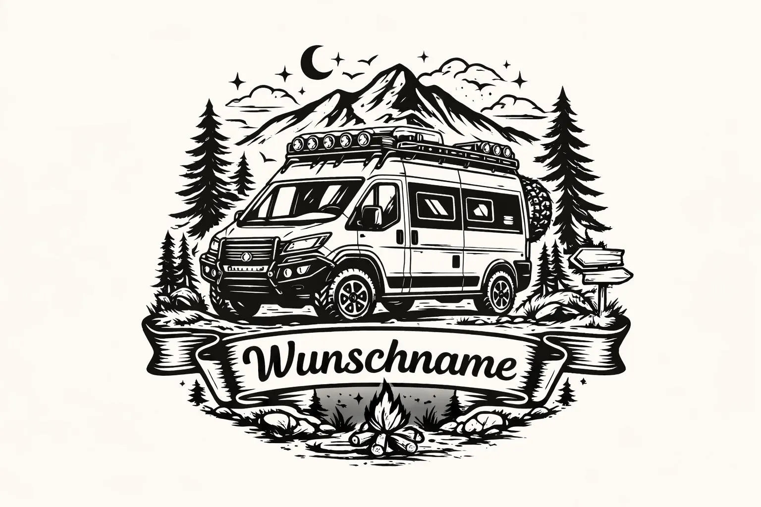 Personalisiertes Frühstücksbrett | Holz Schneidebrett | Camper & Outdoor Geschenk | individuell graviert
