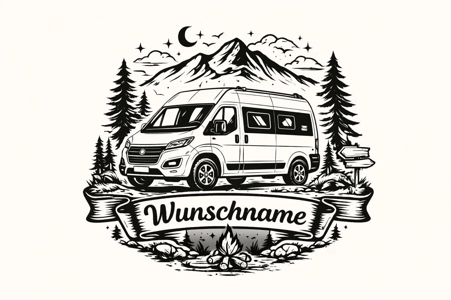 Personalisiertes Frühstücksbrett | Holz Schneidebrett | Camper & Outdoor Geschenk | individuell graviert