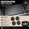 Abdeckkappen 4 Stück für Schraubenlöcher vom Ducato, Jumper, Boxer, Movano Einstiegsstufe | Fiat Ducato Einstieg Schrauben Abdeckkappen